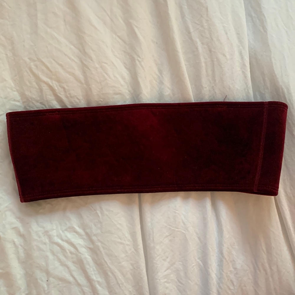 Hoaka red velvet bikini top